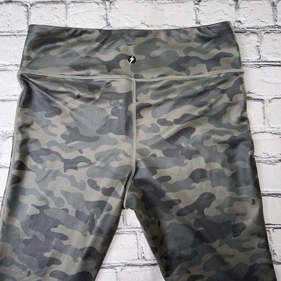 Electric Yoga Women's Metallic Army High Rise Leggings Size Large - Picture 8 of 9